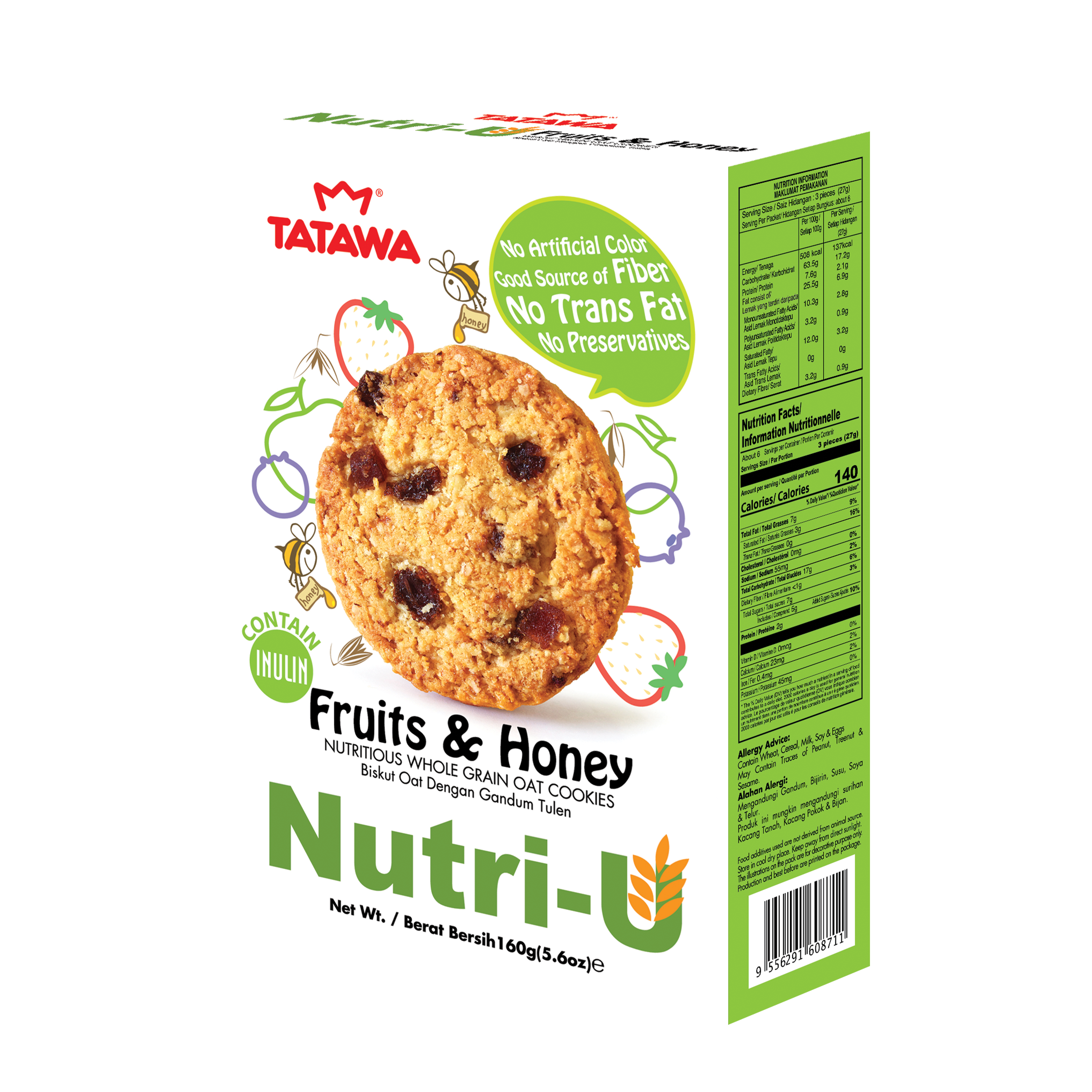 Nutri-U Fruits & Honey 160g Box