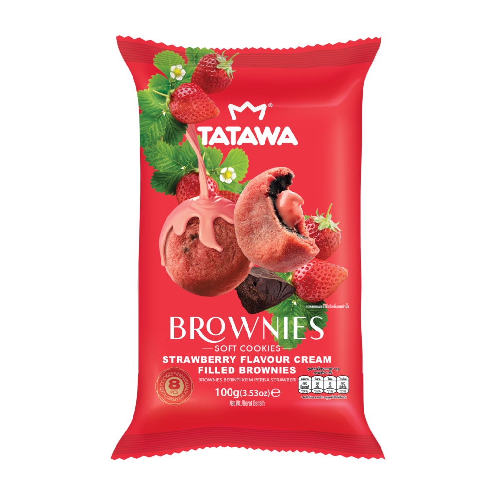 Tatawa Strawberry Flavour Cream Filled Brownies